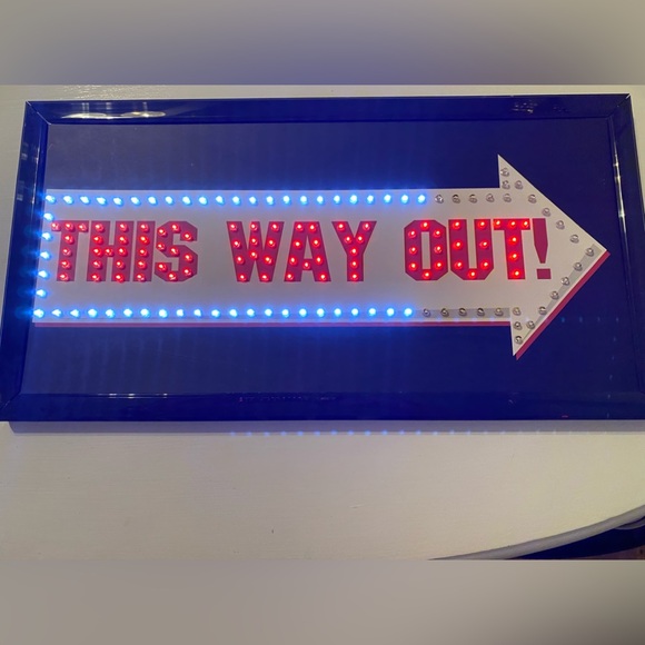 This way out lighted LED sign. 10 x 19” - Picture 1 of 6